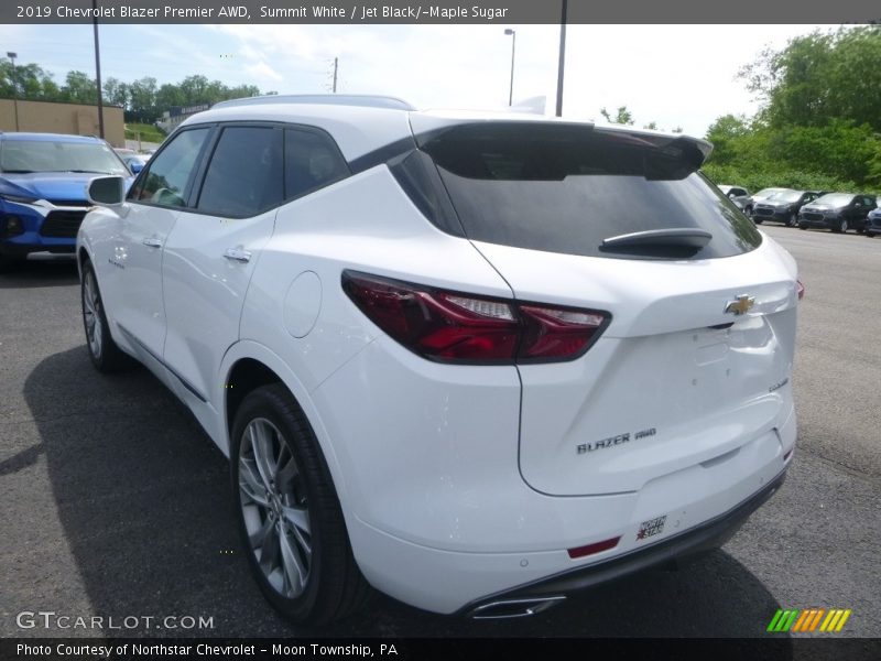 Summit White / Jet Black/­Maple Sugar 2019 Chevrolet Blazer Premier AWD