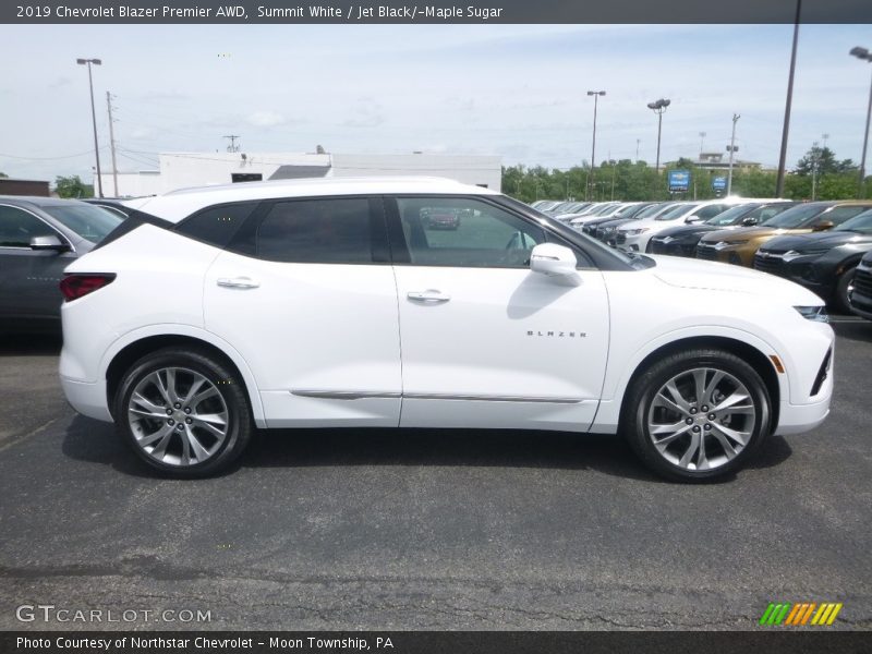 Summit White / Jet Black/­Maple Sugar 2019 Chevrolet Blazer Premier AWD