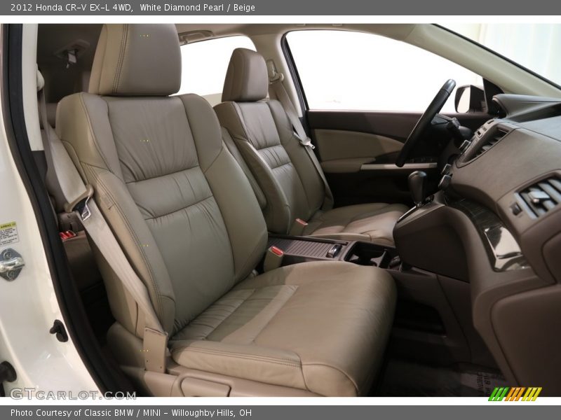 White Diamond Pearl / Beige 2012 Honda CR-V EX-L 4WD