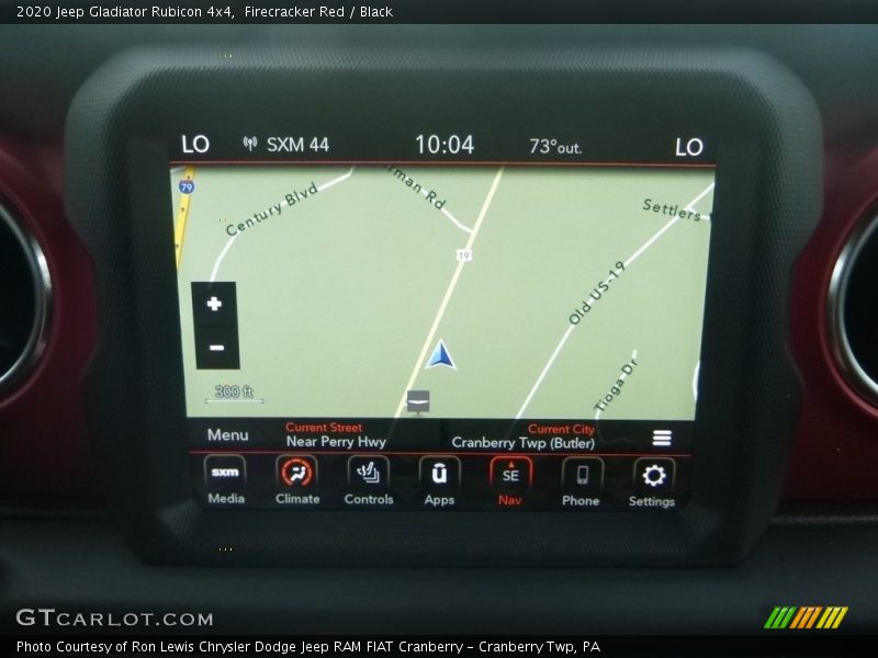 Navigation of 2020 Gladiator Rubicon 4x4