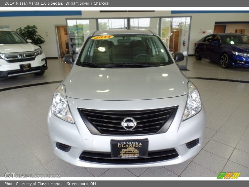 Brilliant Silver / Charcoal 2014 Nissan Versa 1.6 S Sedan
