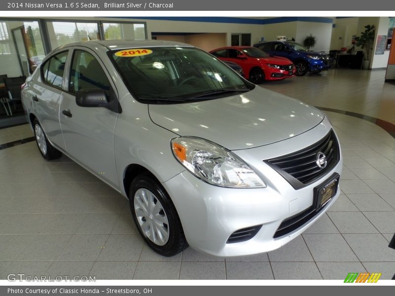 Brilliant Silver / Charcoal 2014 Nissan Versa 1.6 S Sedan