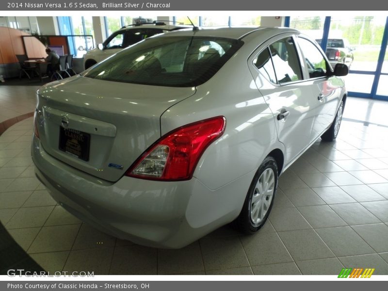 Brilliant Silver / Charcoal 2014 Nissan Versa 1.6 S Sedan