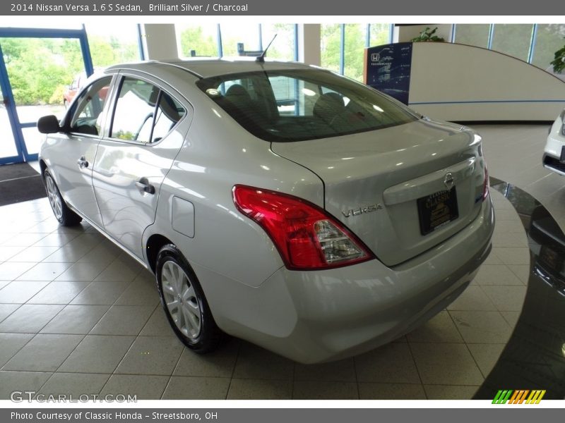 Brilliant Silver / Charcoal 2014 Nissan Versa 1.6 S Sedan