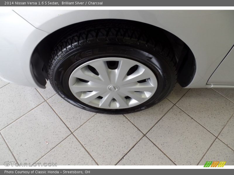 Brilliant Silver / Charcoal 2014 Nissan Versa 1.6 S Sedan