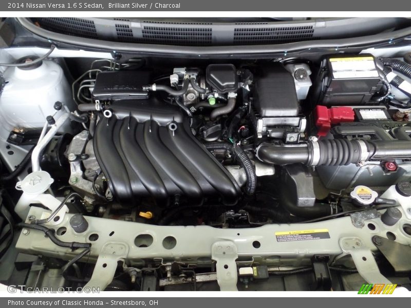 Brilliant Silver / Charcoal 2014 Nissan Versa 1.6 S Sedan