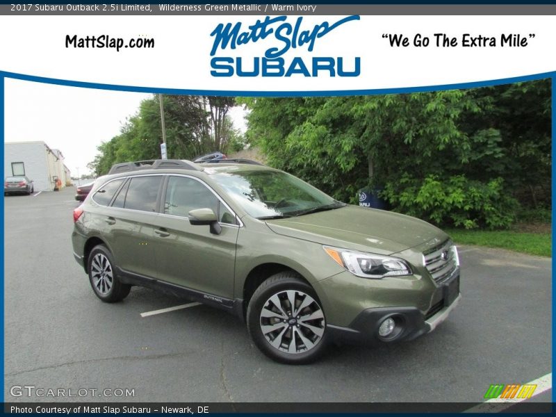 Wilderness Green Metallic / Warm Ivory 2017 Subaru Outback 2.5i Limited