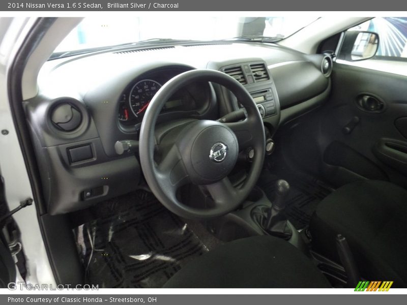 Brilliant Silver / Charcoal 2014 Nissan Versa 1.6 S Sedan