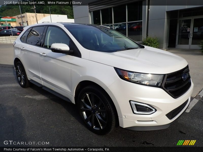 White Platinum / Ebony 2016 Ford Edge Sport AWD