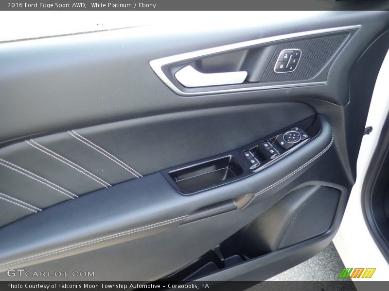 White Platinum / Ebony 2016 Ford Edge Sport AWD