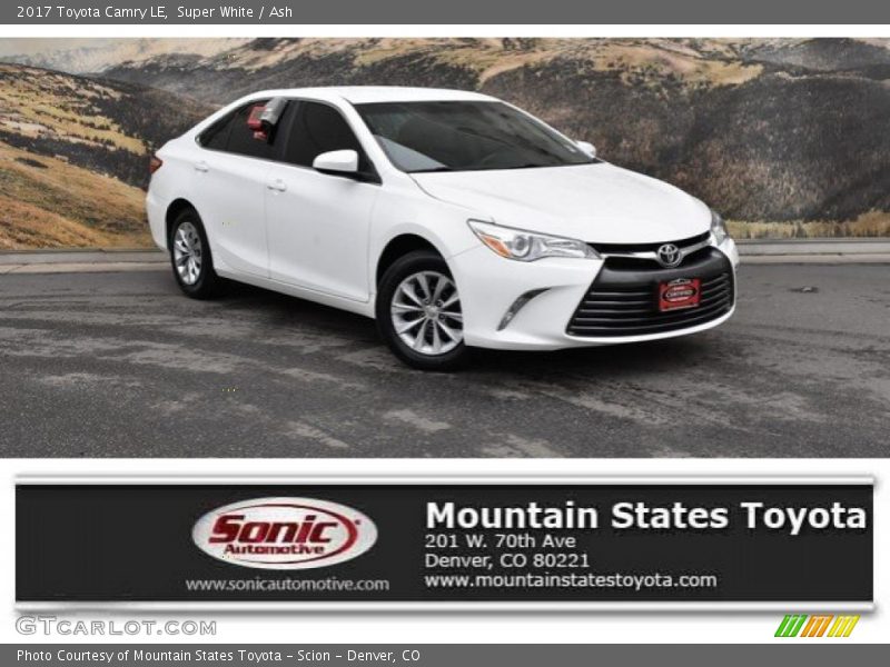 Super White / Ash 2017 Toyota Camry LE