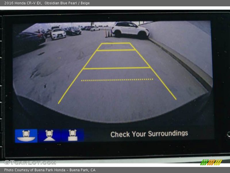 Obsidian Blue Pearl / Beige 2016 Honda CR-V EX