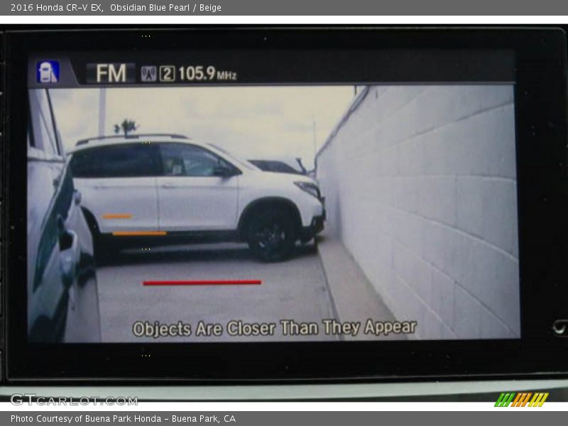 Obsidian Blue Pearl / Beige 2016 Honda CR-V EX