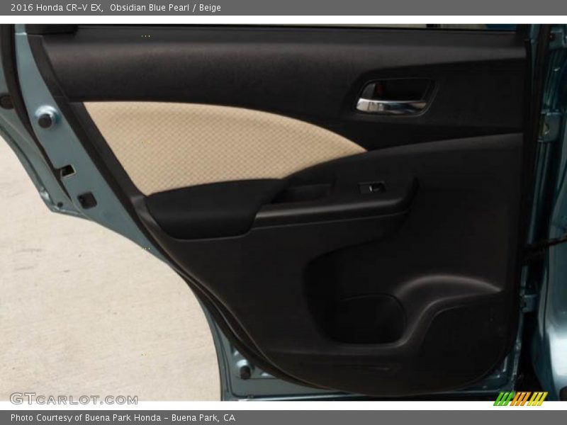 Obsidian Blue Pearl / Beige 2016 Honda CR-V EX