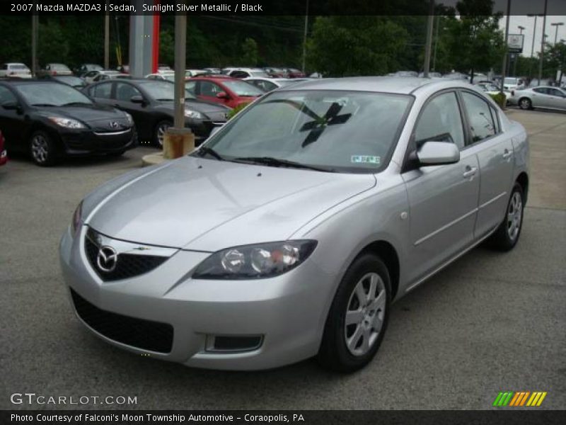 Sunlight Silver Metallic / Black 2007 Mazda MAZDA3 i Sedan