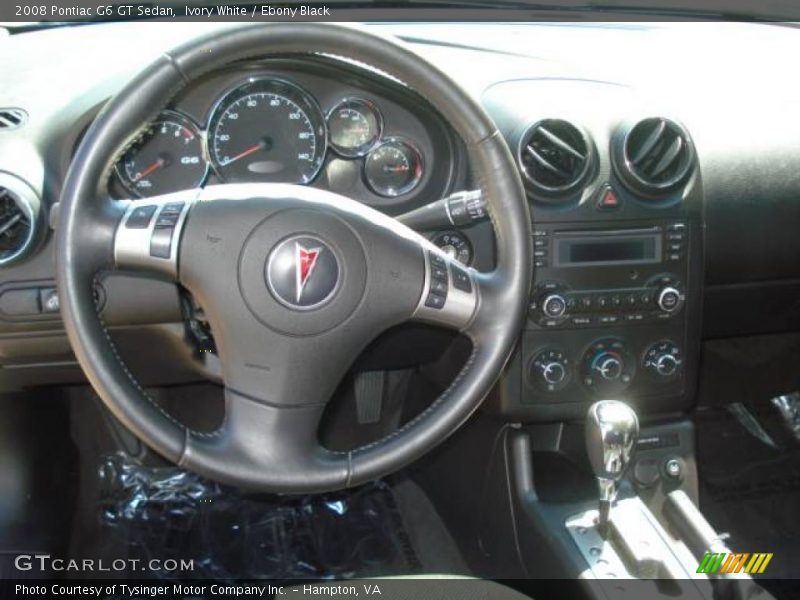 Ivory White / Ebony Black 2008 Pontiac G6 GT Sedan