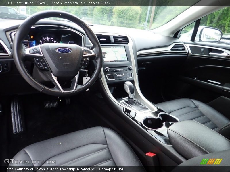 Ingot Silver Metallic / Charcoal Black 2016 Ford Fusion SE AWD