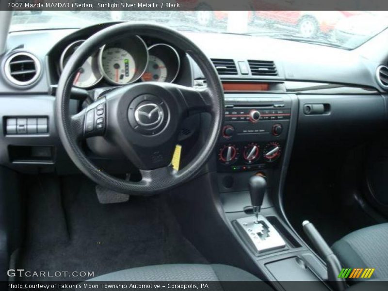 Sunlight Silver Metallic / Black 2007 Mazda MAZDA3 i Sedan