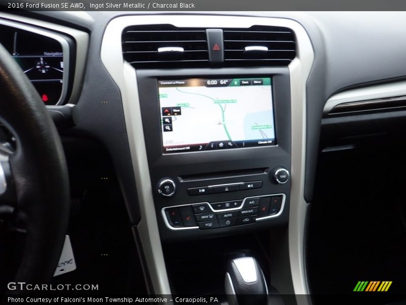 Ingot Silver Metallic / Charcoal Black 2016 Ford Fusion SE AWD