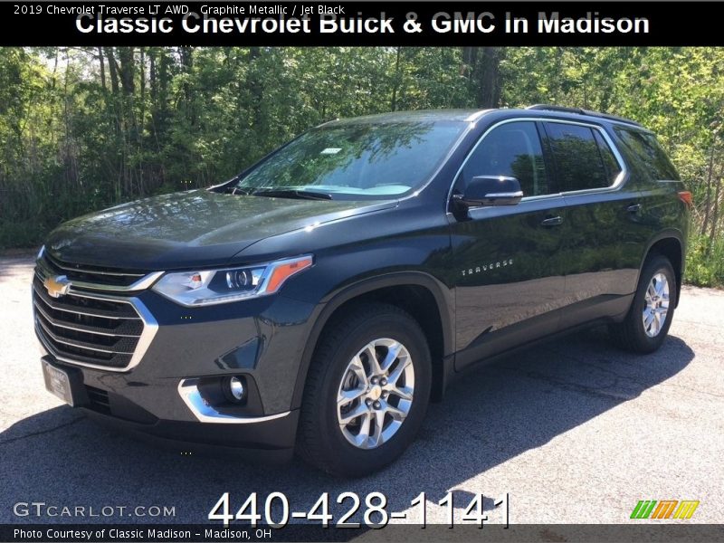Graphite Metallic / Jet Black 2019 Chevrolet Traverse LT AWD