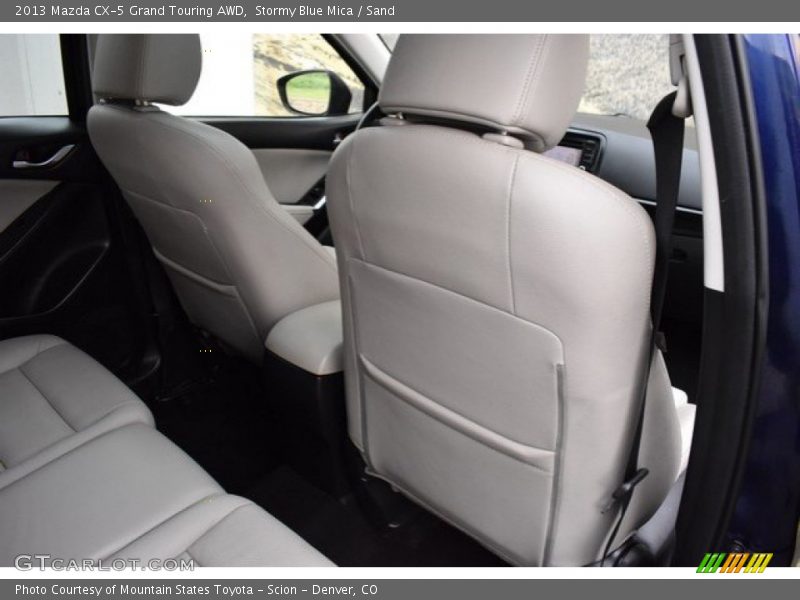 Stormy Blue Mica / Sand 2013 Mazda CX-5 Grand Touring AWD