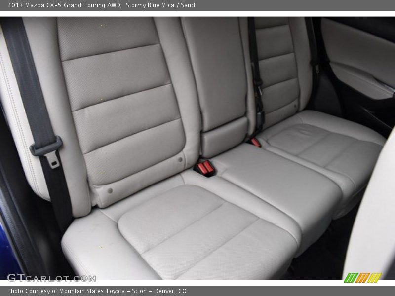 Stormy Blue Mica / Sand 2013 Mazda CX-5 Grand Touring AWD