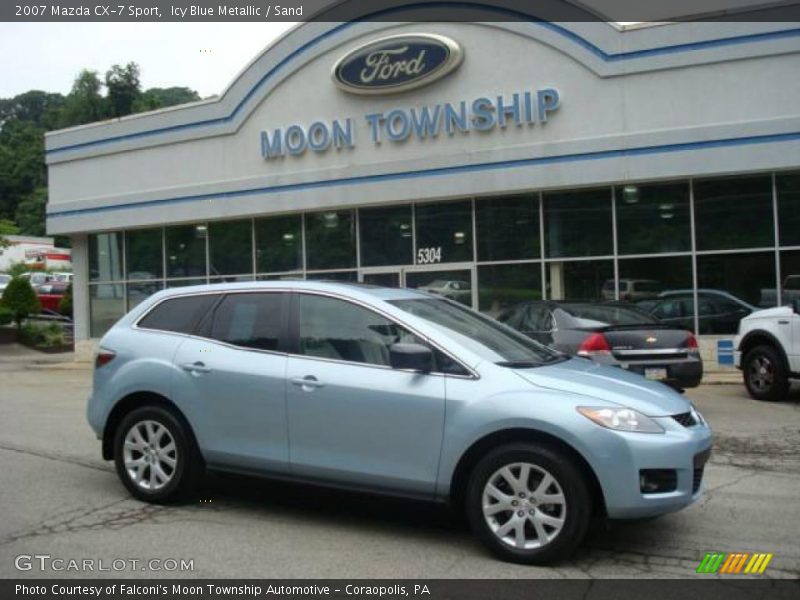 Icy Blue Metallic / Sand 2007 Mazda CX-7 Sport