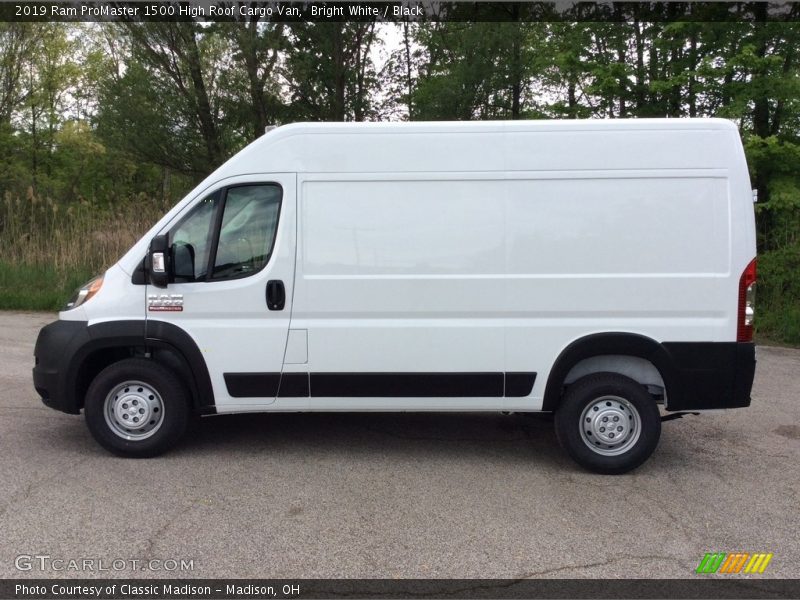 Bright White / Black 2019 Ram ProMaster 1500 High Roof Cargo Van