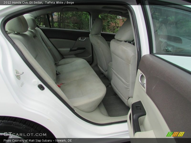 Taffeta White / Beige 2012 Honda Civic EX Sedan