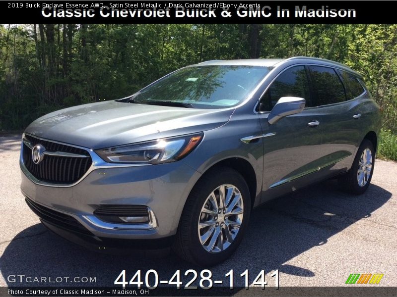 Satin Steel Metallic / Dark Galvanized/Ebony Accents 2019 Buick Enclave Essence AWD