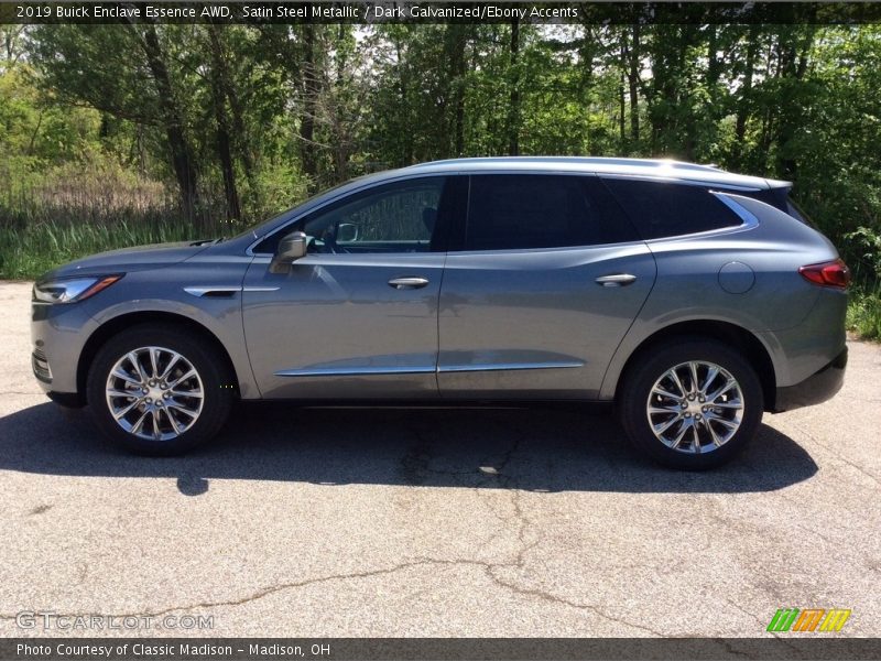 Satin Steel Metallic / Dark Galvanized/Ebony Accents 2019 Buick Enclave Essence AWD