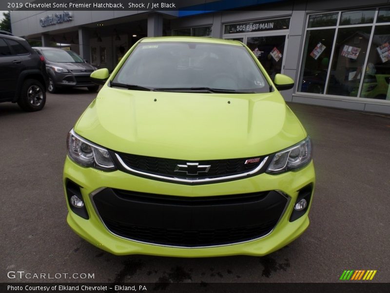 Shock / Jet Black 2019 Chevrolet Sonic Premier Hatchback