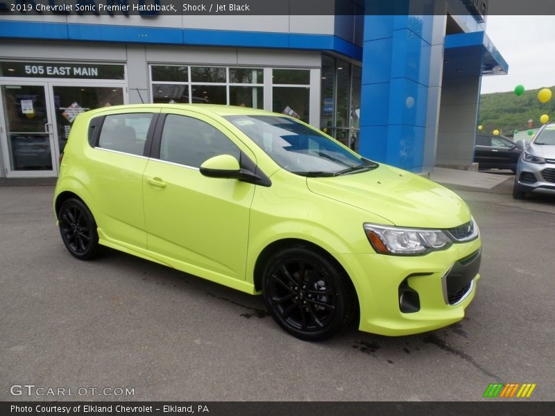Shock / Jet Black 2019 Chevrolet Sonic Premier Hatchback