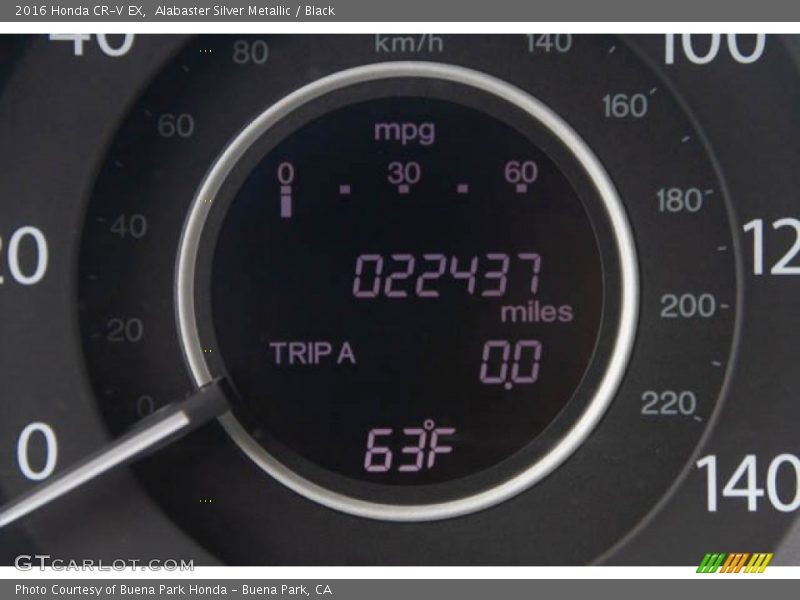 Alabaster Silver Metallic / Black 2016 Honda CR-V EX