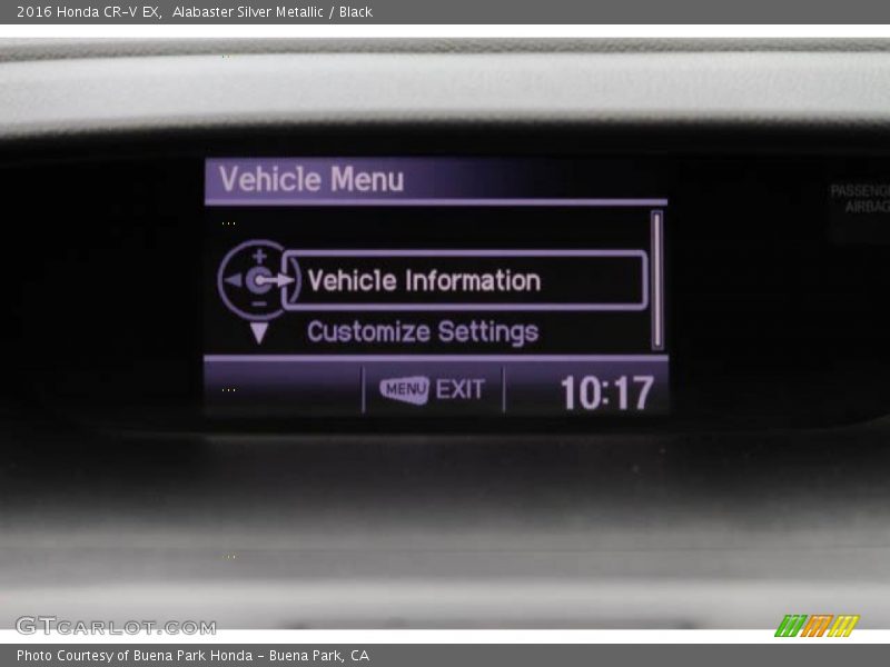 Alabaster Silver Metallic / Black 2016 Honda CR-V EX