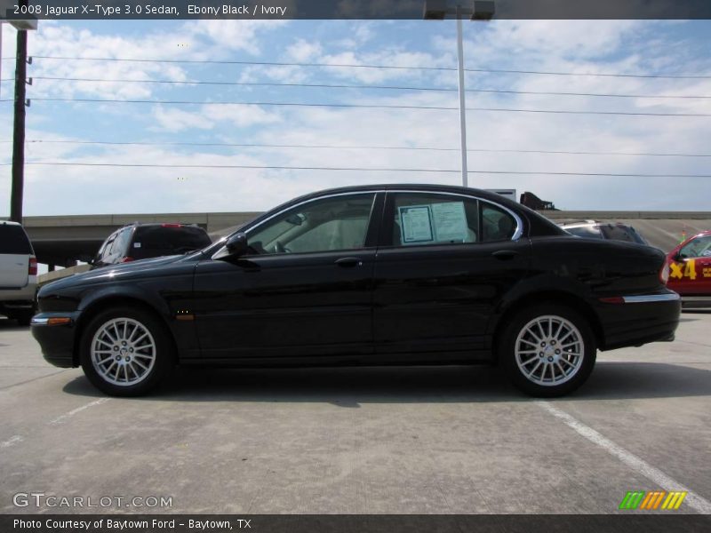 Ebony Black / Ivory 2008 Jaguar X-Type 3.0 Sedan