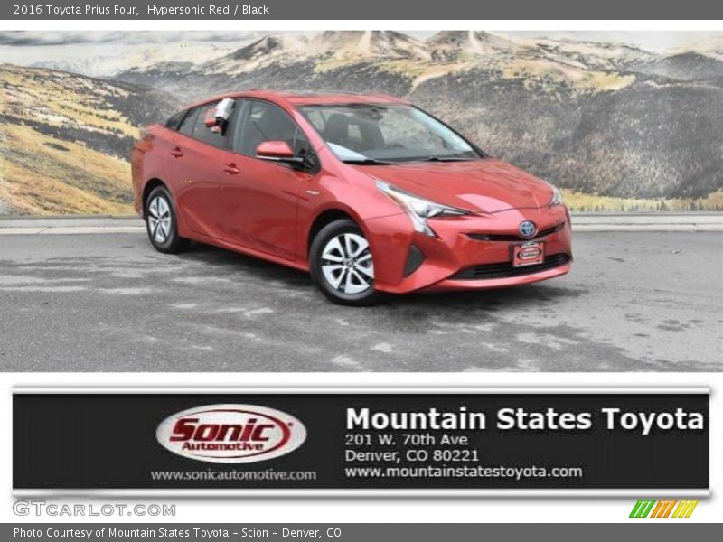 Hypersonic Red / Black 2016 Toyota Prius Four