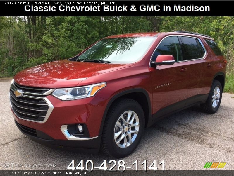 Cajun Red Tintcoat / Jet Black 2019 Chevrolet Traverse LT AWD