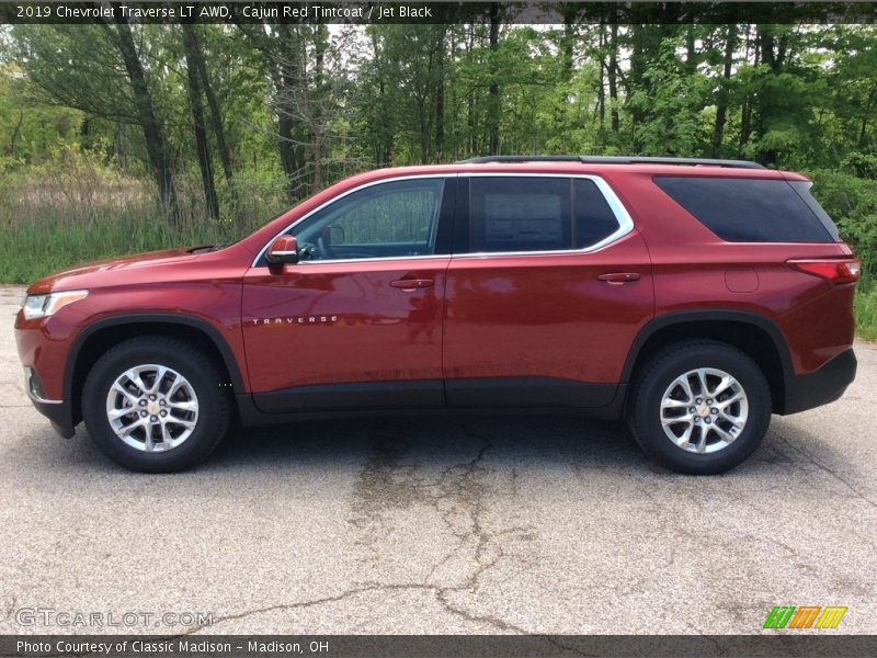 Cajun Red Tintcoat / Jet Black 2019 Chevrolet Traverse LT AWD