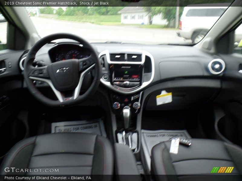 Shock / Jet Black 2019 Chevrolet Sonic Premier Hatchback