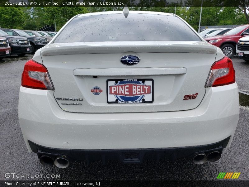 Crystal White Pearl / Carbon Black 2017 Subaru WRX STI Limited