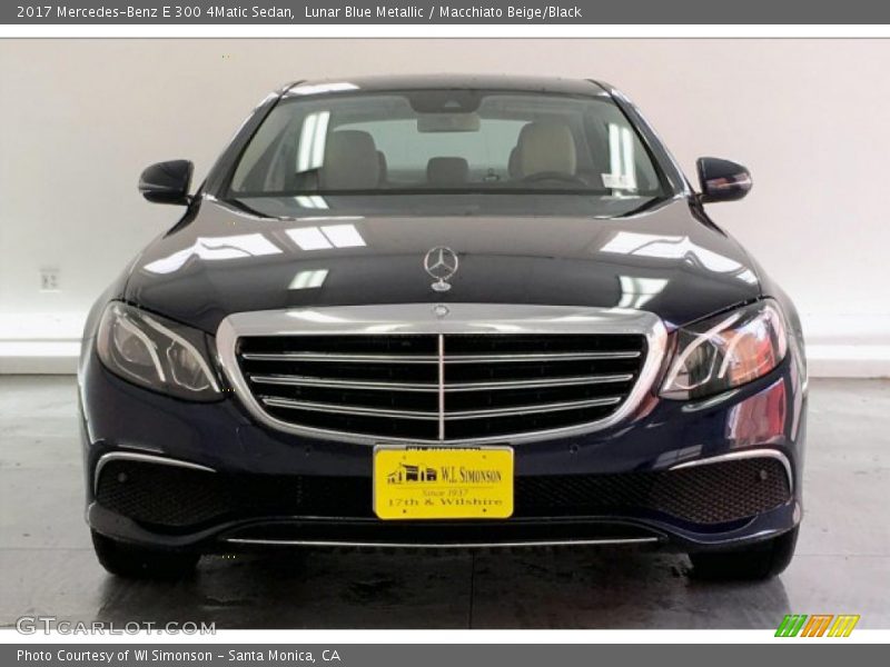 Lunar Blue Metallic / Macchiato Beige/Black 2017 Mercedes-Benz E 300 4Matic Sedan