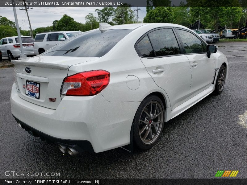 Crystal White Pearl / Carbon Black 2017 Subaru WRX STI Limited