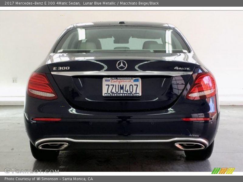 Lunar Blue Metallic / Macchiato Beige/Black 2017 Mercedes-Benz E 300 4Matic Sedan