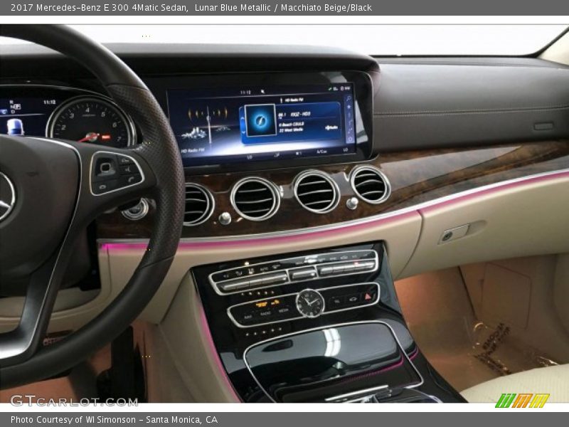 Lunar Blue Metallic / Macchiato Beige/Black 2017 Mercedes-Benz E 300 4Matic Sedan