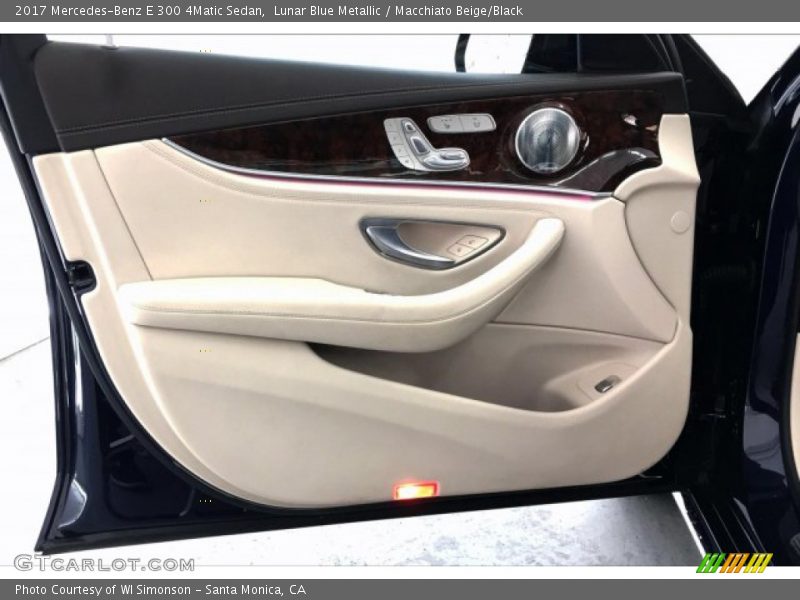 Lunar Blue Metallic / Macchiato Beige/Black 2017 Mercedes-Benz E 300 4Matic Sedan