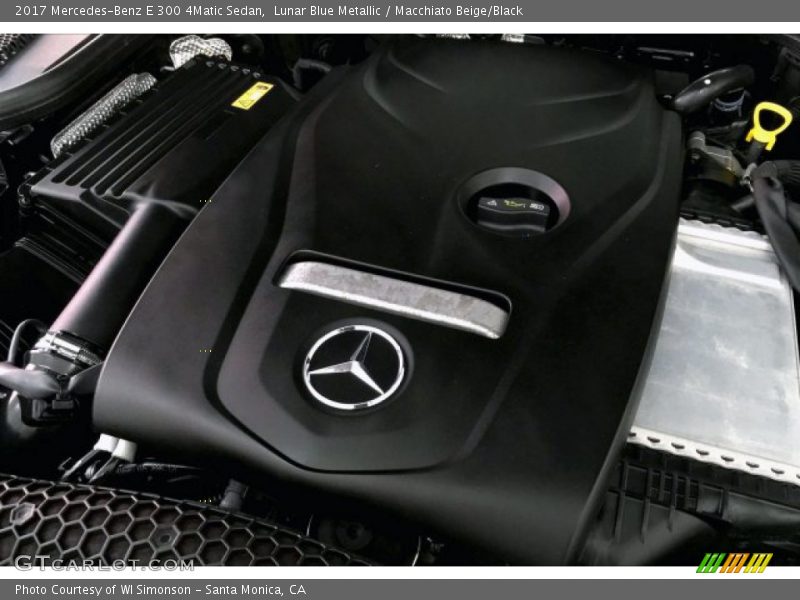 Lunar Blue Metallic / Macchiato Beige/Black 2017 Mercedes-Benz E 300 4Matic Sedan
