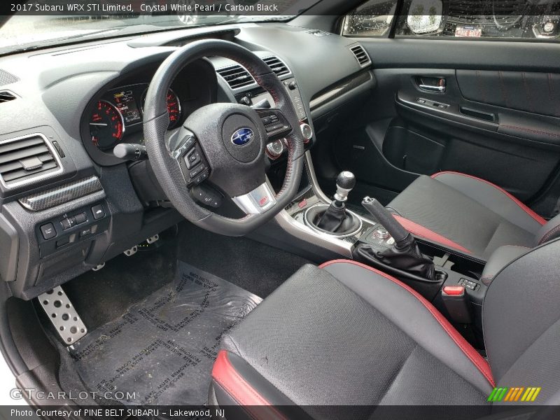 Crystal White Pearl / Carbon Black 2017 Subaru WRX STI Limited