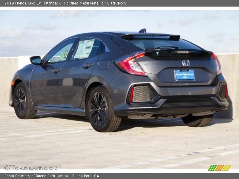 Polished Metal Metallic / Black/Ivory 2019 Honda Civic EX Hatchback