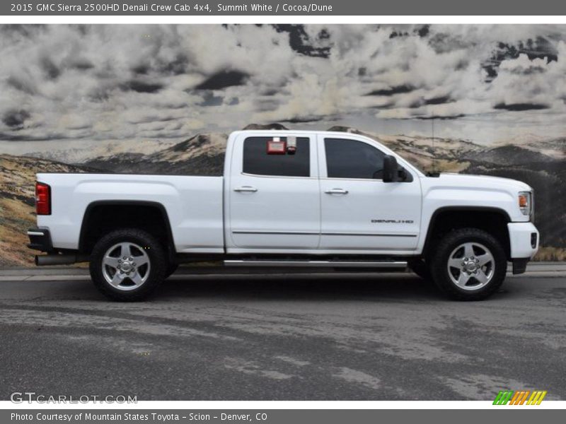Summit White / Cocoa/Dune 2015 GMC Sierra 2500HD Denali Crew Cab 4x4